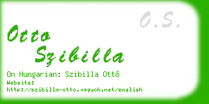 otto szibilla business card